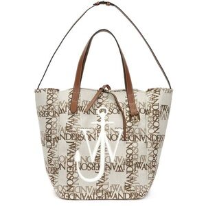 NWT J.W. Anderson Cabas Belt Tote Bag with Logo Grid Large